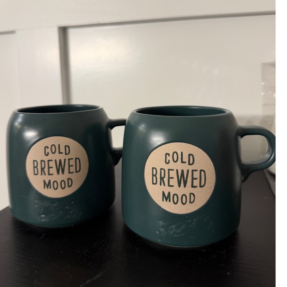 Project 62 Cold Brewed Mood Stoneware Mug Set 2 Dark Green Matte 200 02 3554